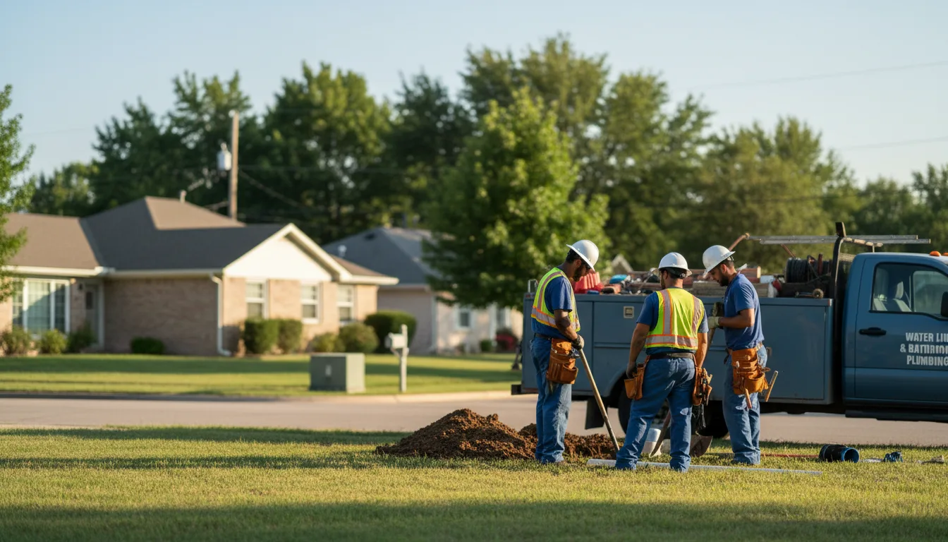 Residential water line and bathroom plumbing service in Honeoye Falls, NY